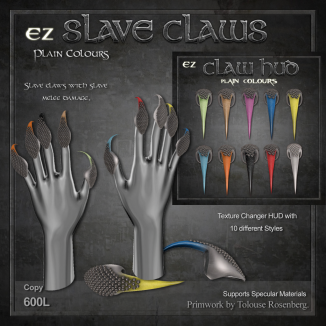 EZ Slave Claws, Plain Colours